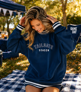 Sudadera Varsity Unisex Personalizada de Invierno con Cuello a Rayas, Cuello Redondo, Estilo Urbano, Oversize, 100% Algodón Transpirable - Product Image 2