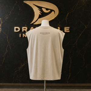 <b>Y2K</b> Heavyweight Cotton Muscle Tee | Oversized Sleeveless Cutoff Tank <b>Top</b> | "Property Of 14" Graphic Print | Streetwear Gym Shirt - Product Image 2