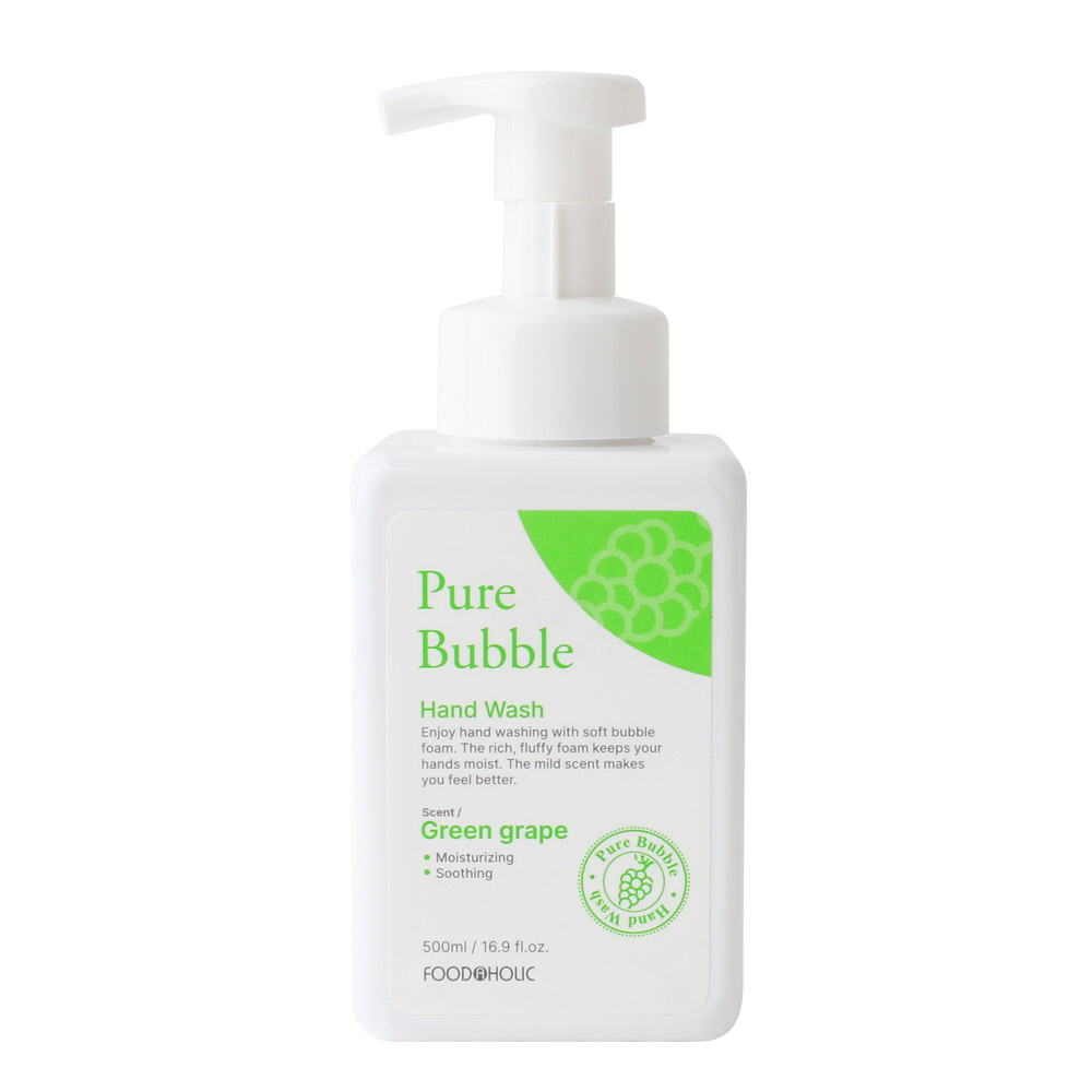 Foodaholic Pure Bubble Hand Wash 500ml / Green Grape x24 korean skin care beauty cosmetic mask skincare korean cosmetics
