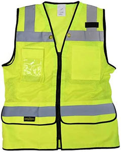 Gilet de sécurité réfléchissant, imperméable, respirant, thermique, antistatique en polyester pour homme, idéal pour les travaux d'arpentage et les situations d'urgence - Product Image 3