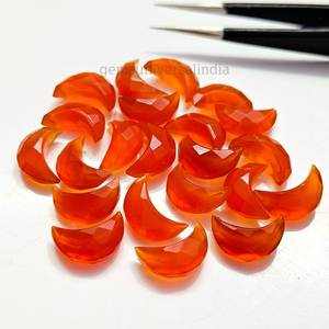 Carnelian Natural en Forma de Luna Creciente de 12mm, Gema Tallada y Facetada, Piedra Suelta, Precio al por Mayor para Fabricación de Joyas - Product Image 3