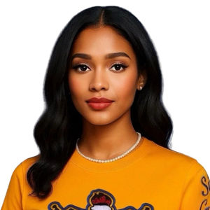 Camiseta de chenilla con escudo de Sigma Gamma Rho, letras bordadas en dorado y azul, ropa de hermandad, algodón, estilo universitario griego, top para mujer - Product Image 3