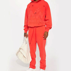 Sweat-shirts déchirés pour hommes fiables, en coton confortable, vêtements décontractés pour l'extérieur, fabrication directe d'usine - Product Image 4