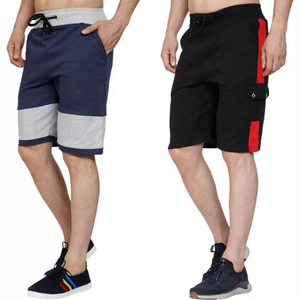 Men's Cotton Athletic Shorts Side Stripe Drawstring Elastic Waist Gym Casual Sportswear Multi-Color Wholesale OEM Low MOQ - Product Image 3