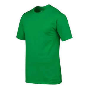 T-shirts imprimés personnalisés de couleur verte, 100% coton, col rond, manches courtes, grande taille pour hommes - Product Image 1