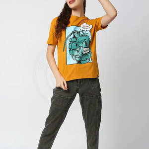 T-shirts élégants pour femmes, en coton doux, coupe ajustée, confortables, tenue décontractée, look moderne - Product Image 2