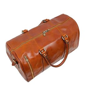 Bolsa de Viaje de Cuero Hecha a Mano Exclusiva, Bolsa de Lona Espaciosa para Viajes - Product Image 4