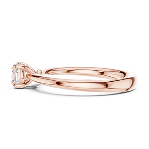 Impresionante Anillo Solitario de Moissanita con Corte Redondo - Anillo de Compromiso de Plata Vermeil Chapado en Oro Rosa de 14K para Mujer - Product Image 2