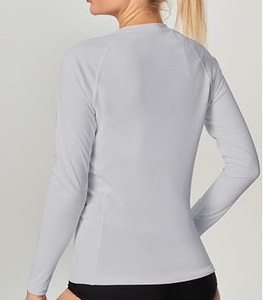 Chemise de pêche 100% polyester à séchage rapide, manches longues, UPF 80, pour la natation, la plage, la pêche, couleur unie, protection UV - Product Image 5