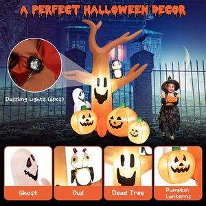 Albero morto gonfiabile di Halloween da 2,4 m con luci LED in PVC - Product Image 6