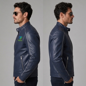 Premium <b>Men</b> Leather <b>Jacket</b> Casual Wear <b>Men</b> Leather <b>Jacket</b> Built With Durable Leather Fabric Comfortable Lining Strong Seams - Product Image 3