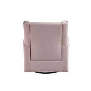 เก้าอี้หมุนสีชมพูพร้อมเบาะผ้าสำหรับห้องนั่งเล่น - Product Image 5