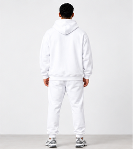 <b>White</b> <b>Men's</b> Hooded <b>Jogger</b> Tracksuit Set Casual Streetwear Sports Clothing - Product Image 5