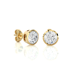 Boucles d'oreilles clous en or 18 carats avec diamant de laboratoire taille ronde 1,20 carat, certifié IGI et pureté VS1, en vente, exportation depuis l'Inde - Product Image 5