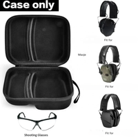 Étui de rangement antichoc en EVA pour protège-oreilles de chasse insonorisés et pliables, et lunettes