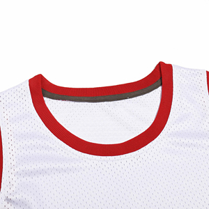 Maillot de basketball sans manches 100 % polyester de haute qualité, antibactérien, avec logo personnalisé, séchage rapide, respirant et anti-humidité - Product Image 3