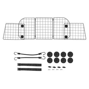 Barrera ajustable para perros de 38.5 a 61.6 pulgadas, de malla de alambre resistente, para el área de carga del maletero, ajuste universal, cubierta para asiento trasero de mascotas - Product Image 1