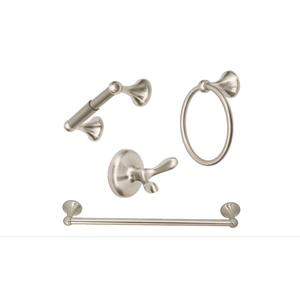 ชุดอุปกรณ์ห้องน้ำทรงกลม 4 ชิ้น พร้อมราวแขวนผ้าขนาด 24 นิ้ว - Product Image 5