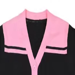 New Custom Logos Sorority Design Spring Cardigans V Neck Collage School Front Logo Polyester/Cotton OEM - Product Image 2