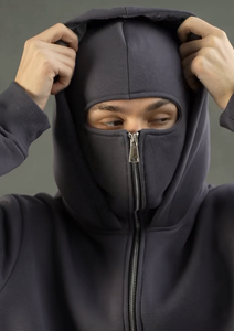 Nouveau Hoodie Ninja Homme Tendance 2026 avec Logo Personnalisé, Cagoule Blanche Zippée de Haute Qualité pour l'Automne, Fermeture Éclair Simple - Product Image 6