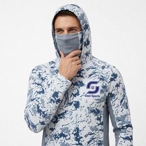 <b>Men's</b> Summer Breathable Anti-Ultraviolet Camouflage Print 100% Polyester Shirt <b>Neck</b> <b>Gaiter</b> UPF 50 Waterproof Sunscreen Fishing - Product Image 1