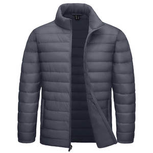 Chaqueta de Invierno Acolchada Delgada Informal para Hombre, con Cierre, Tejido Resistente al Agua, Precio Directo de Fábrica, MOQ Bajo, OEM - Product Image 3