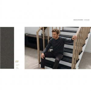 Dalle de porcelaine émaillée noire Marquina 800x2400x18mm sol brillant flair espagnol carreaux de granit en pierre frittée - Product Image 6