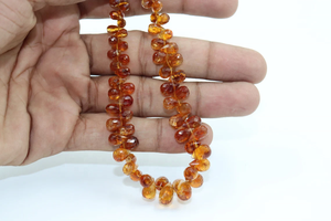 AAA+ Citrine Faceted <b>Stone</b> <b>Beads</b> Dark Deep Color Drops Shape <b>Beads</b> Strand Faceted Citrine Drops Strand - Product Image 2