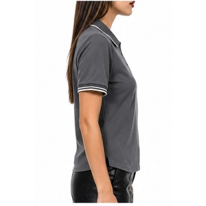 T-shirt d'été personnalisé en molleton tricoté imprimé à manches courtes pour femme, idéal pour le sport et le golf, vente en gros - Product Image 2