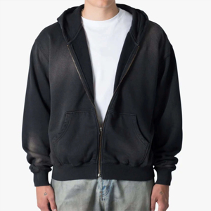 Sweat à capuche pour homme, coupe ample, 100% coton, imprimé numérique, écologique, coupe régulière, décontracté, pour la marche en plein air, en polaire, coupe-vent - Product Image 1
