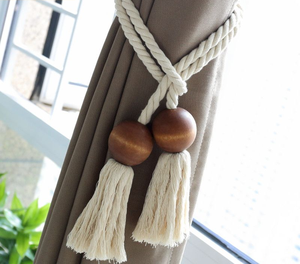 Rope Curtain Ticback Home Decorative Tieback Rope Tassel for Curtains Eco-Friendly Durable Cotton Linen Curtain <b>Tie</b> <b>Back</b> Rope - Product Image 6