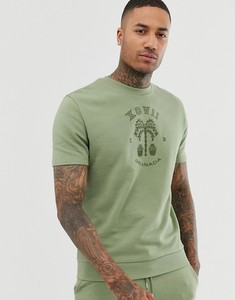 Shorts en coton vert uni pour homme, avec cordon de serrage, décontractés, pour l'été, avec poches latérales, coupe classique - Product Image 2