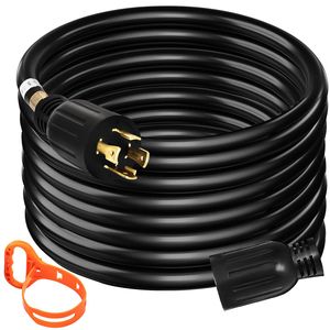Cavo di Prolunga per Generatore Resistente da 50 Piedi, 30 Amp, SJTW 10 AWG, 4 Poli NEMA L14-30P, 125/250V, con Connettore Twist-Loc per Generatori - Product Image 1