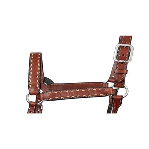 Cabestro para caballo de cuero marrón de alta calidad, diseño trenzado a mano, herrajes de latón resistentes de doble ajuste premium. - Product Image 5