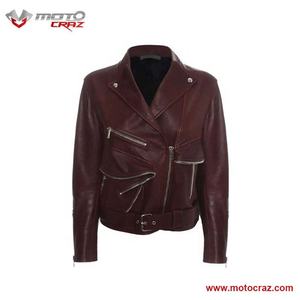 แจ็กเก็ตแบรนโดหนังระบายอากาศสำหรับผู้หญิงเสื้อผ้าขี่มอเตอร์ไซค์สำหรับฤดูหนาวขนาดพิเศษผลิตตามสั่ง - Product Image 2