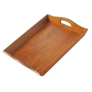 Bandeja de madera y cuero para servir té y café, accesorios de cocina, frutas y alimentos a precios económicos. - Product Image 6