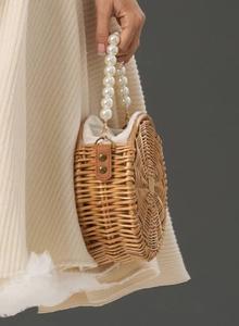 Sac à main tendance en paille de saule uni de grande taille, sac à bandoulière en osier pour femme, sac de plage, sacs à main bandoulière - Fournisseurs d'ateliers du Vietnam - Macy - Product Image 1