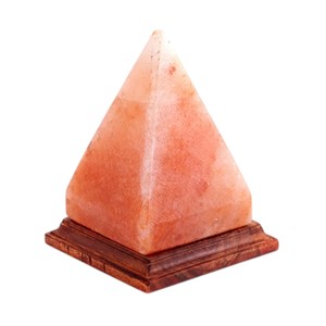 Lampe en sel de l'Himalaya en forme de pyramide sculptée, cristal naturel, matériau organique, Sian Enterprises, décoration d'intérieur, éclairage - Product Image 4