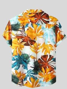 Chemise décontractée en rayonne pour homme, coupe ample, boutonnée, chemises d'été pour homme |   Imprimé élégant |   Manches courtes - Product Image 3