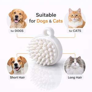 Cepillo de Silicona para Baño de Mascotas, Perros y Gatos, Herramienta para Masaje, Aseo, Eliminación de Pelo Suelto y Limpieza, para Uso en Casa y Salón - Product Image 2