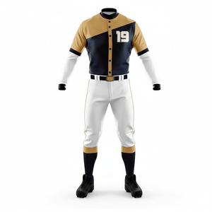 Uniformes de Béisbol Personalizados para Adultos, Conjuntos de Ropa Deportiva de Softbol al por Mayor, Conjuntos de Uniformes de Béisbol Transpirables con Estampado para Hombre - Product Image 1