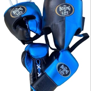 Precio al por mayor RTS, calidad premium, hechos a medida, conjunto de boxeo No Boxing No Life, conjuntos de entrenamiento y sparring de cuero vacuno. - Product Image 4