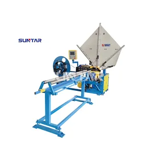 SUNTAY Sprial Tube Former Galvanized Steel Spiral Round Duct Forming Machine For Air Duct Making