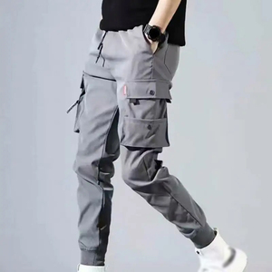 2026 <b>summer</b> New Multi-pocket Cargo <b>Pants</b> Custom Elastic Plus Size Men's <b>Pants</b> & Trousers cargo trousers - Product Image 5