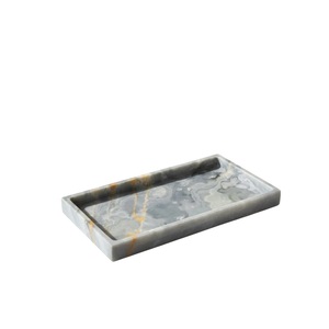 Bandeja Rectangular de Mármol Hecha a Mano, Diseño de Lujo, Bandeja de Servir de Mármol Blanco Natural, Decoración Elegante para el Hogar, Artículo de Regalo en Oferta - Product Image 6