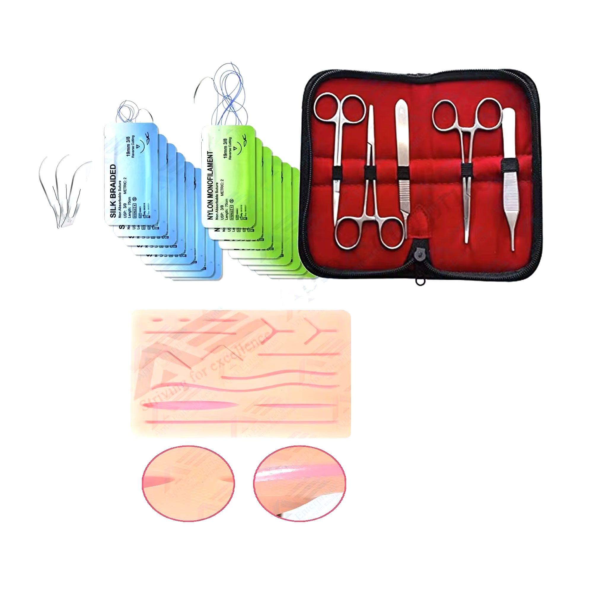 Complete suture  simulation kit