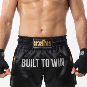 Pantalones Cortos de Muay Thai Personalizados, Unisex, para Boxeo y Kickboxing, 100% Poliéster - Product Image 3