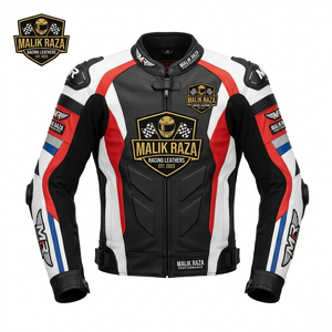 เสื้อแจ็คเก็ตหนังแท้สำหรับขี่มอเตอร์ไซค์แบบทัวร์ริ่ง – งานแฮนด์เมดออกแบบตามสั่ง - Product Image 4