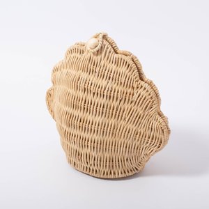 Seashell shape rattan handbags mini kid <b>purse</b> <b>cheap</b> price toddler storage basket Vietnamese factory - Product Image 5