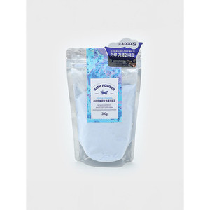 Daiso แป้งฟองน้ำสำหรับอาบน้ำ300กรัมลายเส้นความงามของเกาหลีสีฟ้าอ่อน - Product Image 1